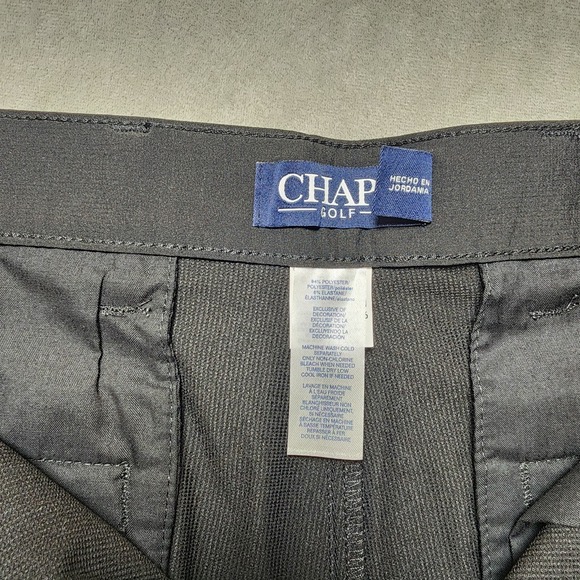 Chaps Golf Stretch Mens Size 36 Black Chino Shorts NWT Flat Front Pockets - Picture 9 of 15
